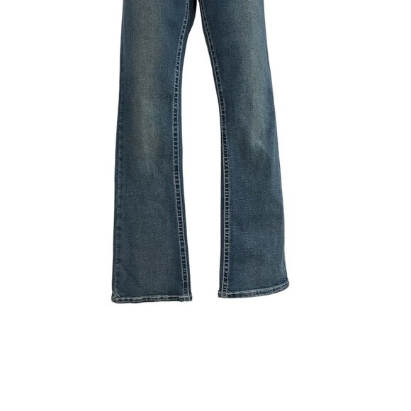 Harper Ivy High Waisted Wide Leg Jeans Boho Embroidered Trendy Comfy Festival - Picture 8 of 12